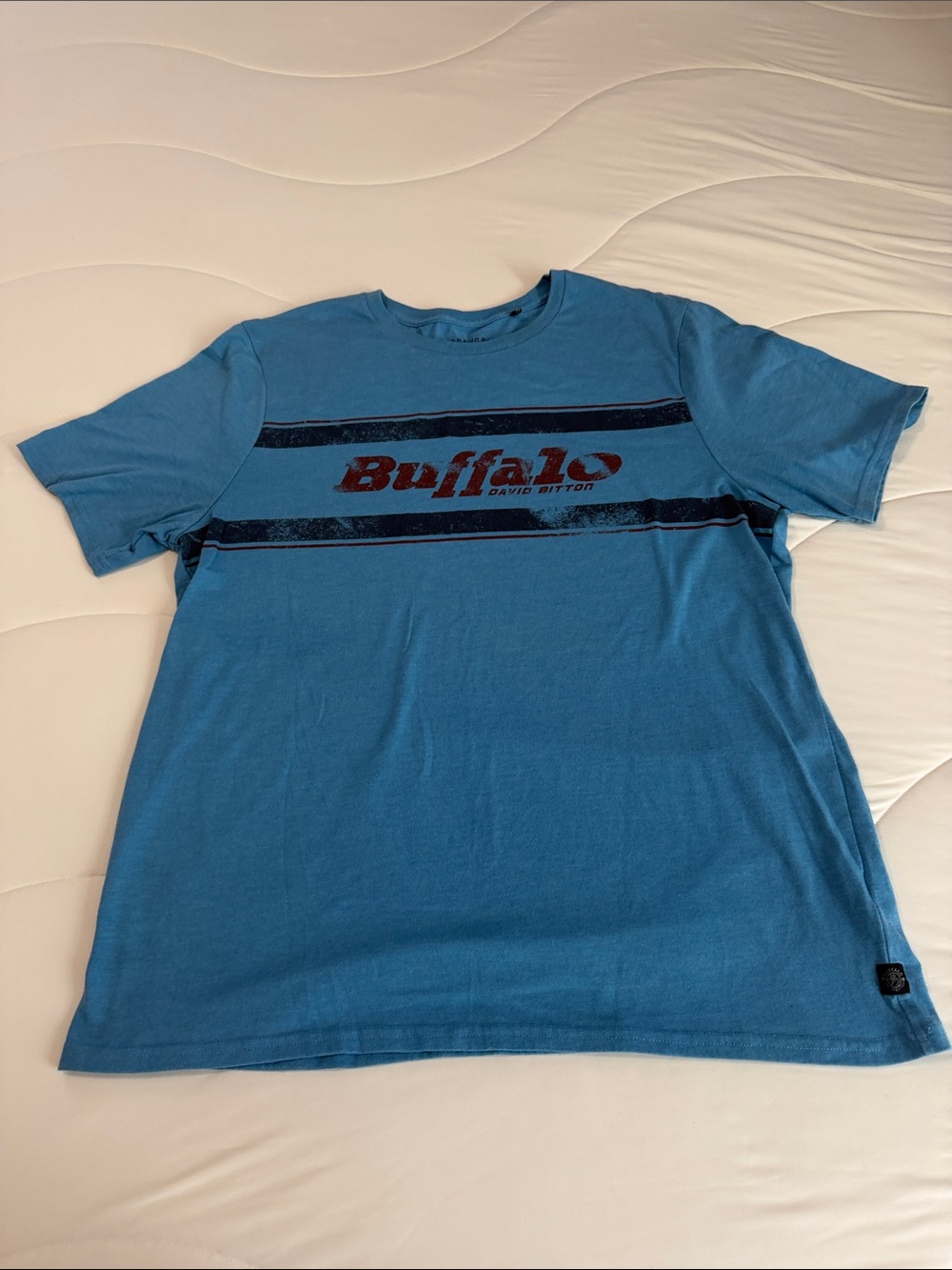 Buffalo David Bitton Men’s Blue Graphic Crew Neck T-Shirt
